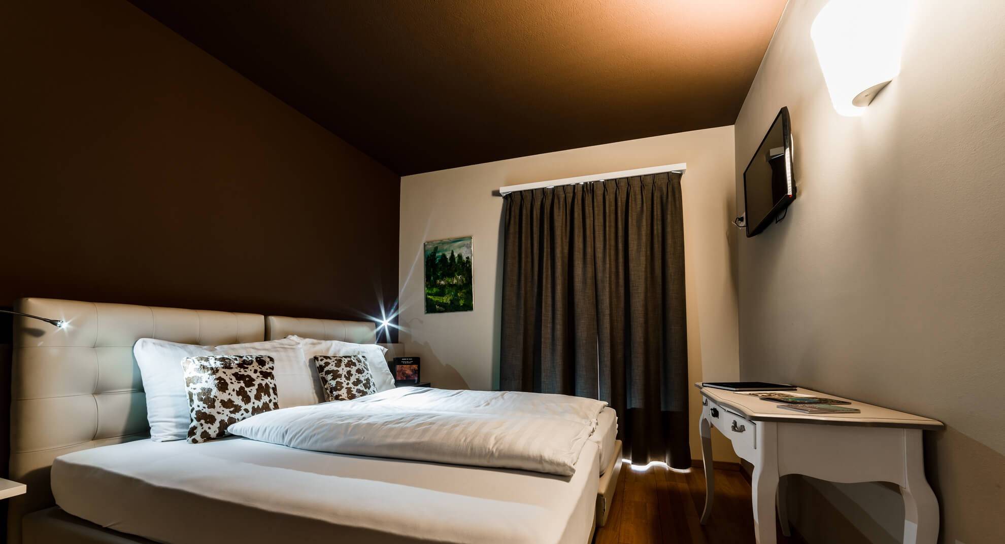 Le camere dell'Hotel Semadeni a Poschiavo